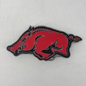 Belt Buckle University of Arkansas Razerback Boar Warthog Sports Mascot Red